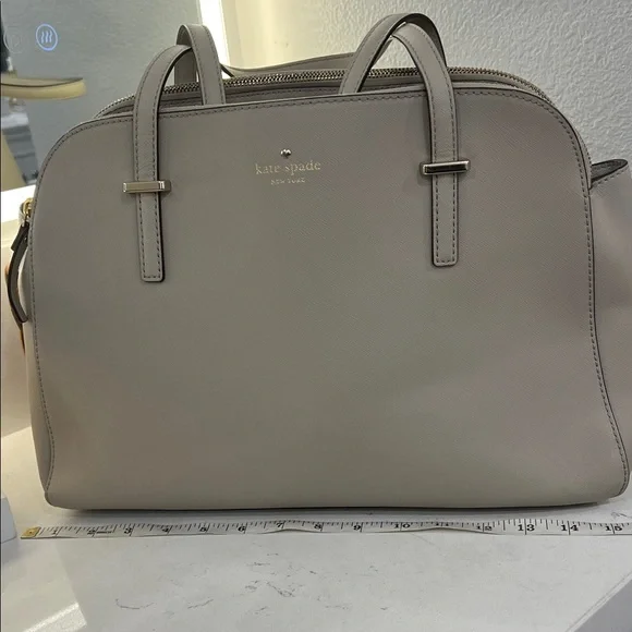 Kate Spade Taupe Satchel Bag. GUC - Picture 7 of 15